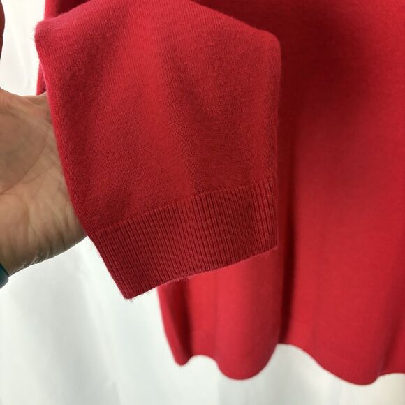 Vintage Allison Daley Red Crewneck Sweater 2X winter holiday dressy office party - Picture 6 of 9
